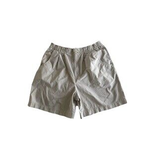 VTG Eddie Bauer Women's Pleated Shorts Tan Size 14 Safari Cotton Read